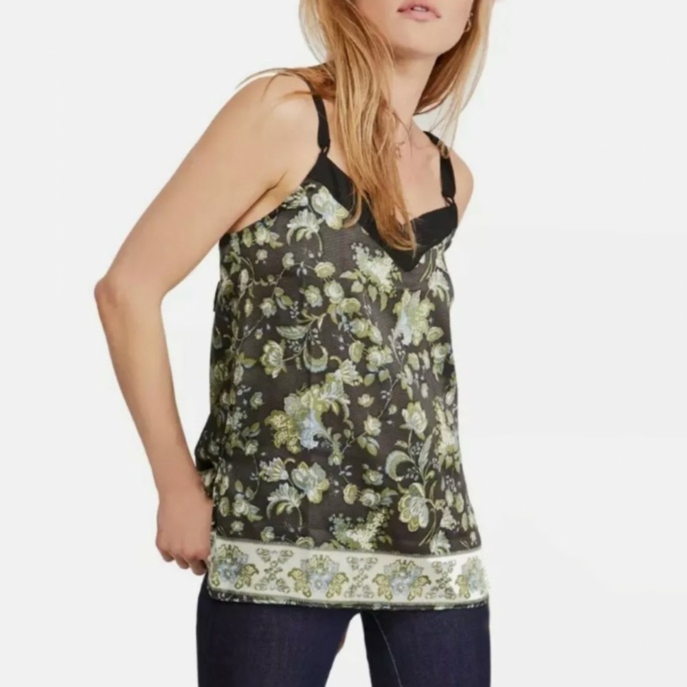 NWT Free People Solstice Floral Satin Cami Tank